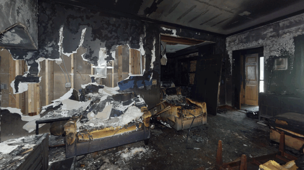 basement fire at a home in wisconsin