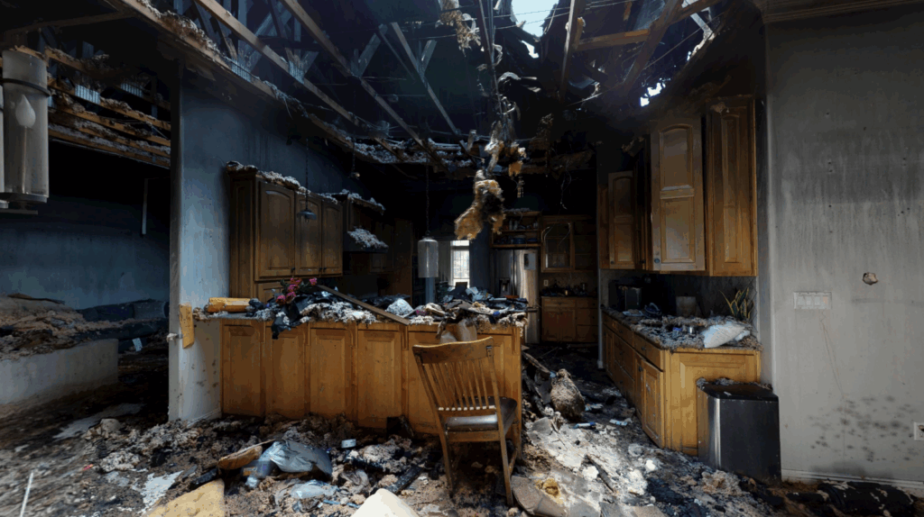 kitchen fire that happened in a home in wisconsin